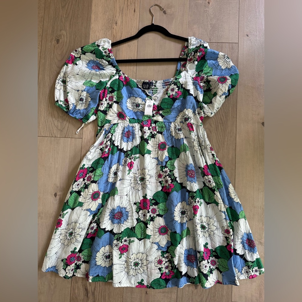 GAP Women’s Floral Dress - Blue, Green, Pink